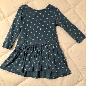 Blue with white hearts 6-9 m H & M dress